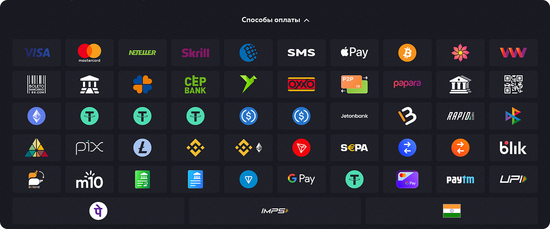 Payment methods Vavada